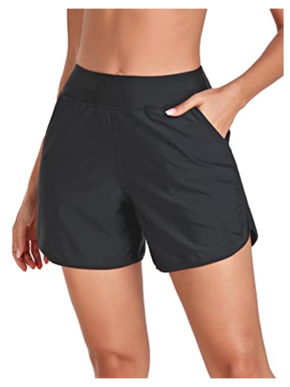 RELLECIGA High Rise Swim Shorts UPF 50+ Board Shorts with Pockets